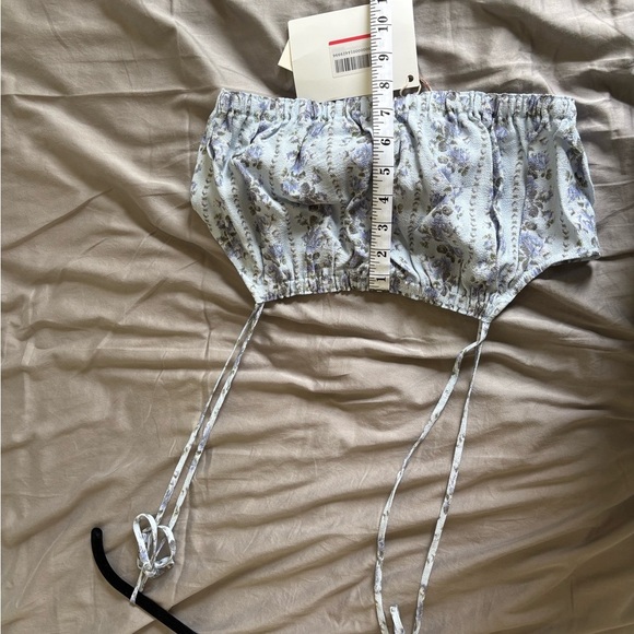 Love Shack Fancy CottageCore Coquette Crop Top Size L - Picture 4 of 5